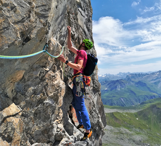 Alpinklettern mit Bergführer Max Lanzinger in Prags in Südtirol