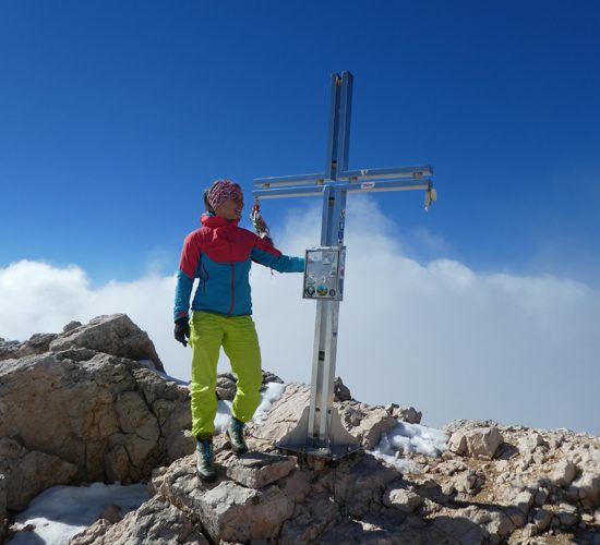 Am Gipfel der Westlichen Zinne